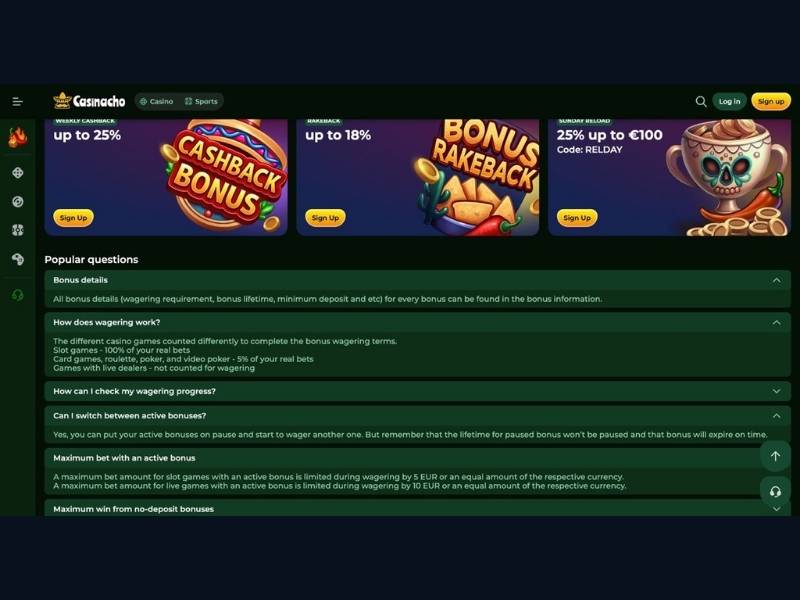 Pacchetto benvenuto e tornei su Casinacho Casino Nacho Casino — possono coesistere