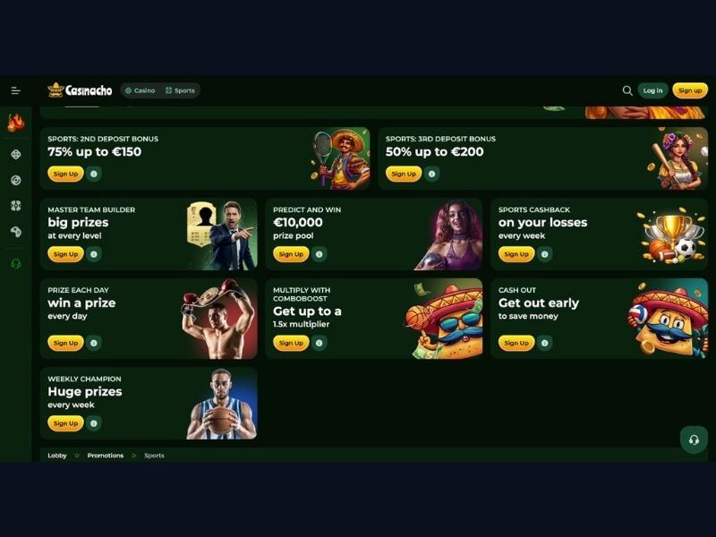 App mobile e ciclo competitivo settimanale su Casinacho Casino per l'Italia